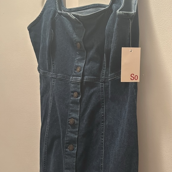 Denim So dress with buttons down the front - Picture 7 of 7